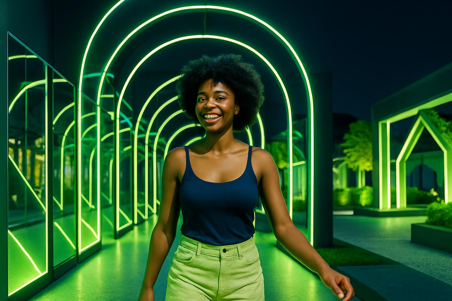 Kinetic Ribbon Arch