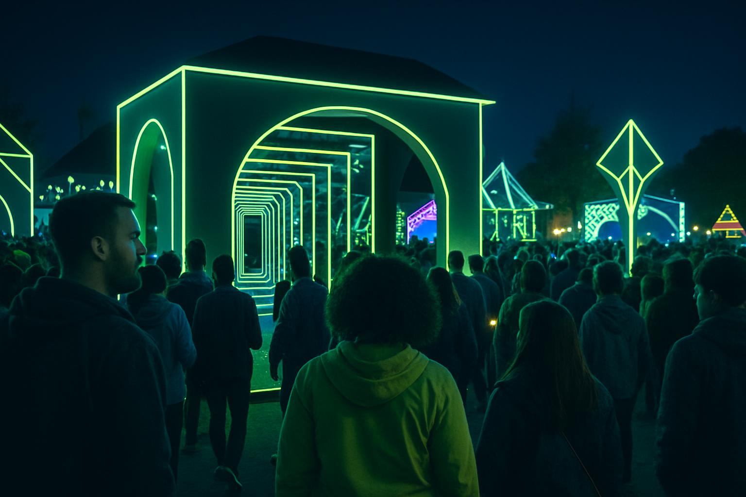 Music festival gate
